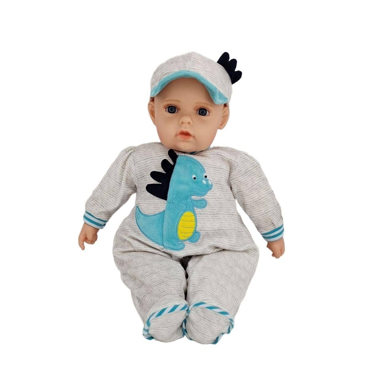 Cotton Candy - Baby Doll James With Dinosaur And Cap Soft Body 50cm