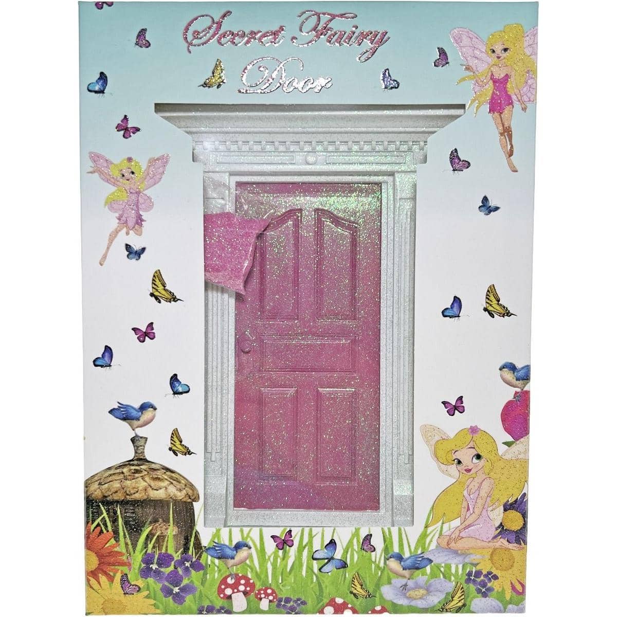 Cotton Candy - Dark Pink Glitter Secret Fairy Door