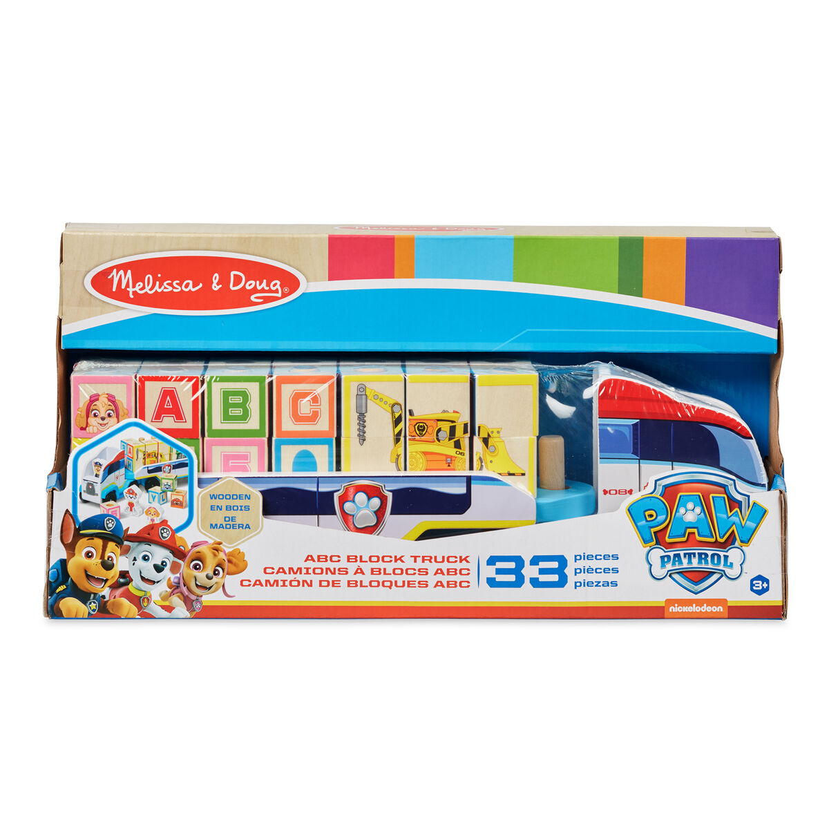 Paw Patrol - Wooden Abc Block Truck - Melissa & Doug