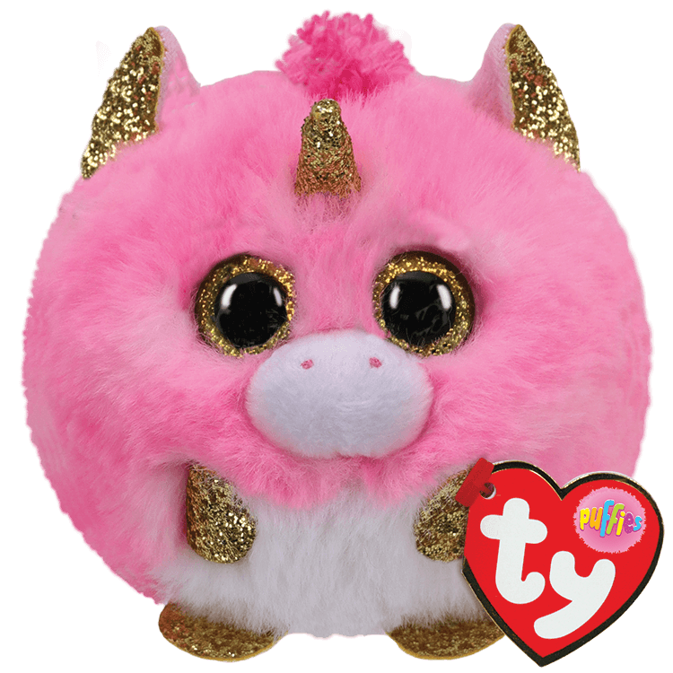 Ty Beanie Boos - Puffies - Fantasia - Pink Unicorn 10cm