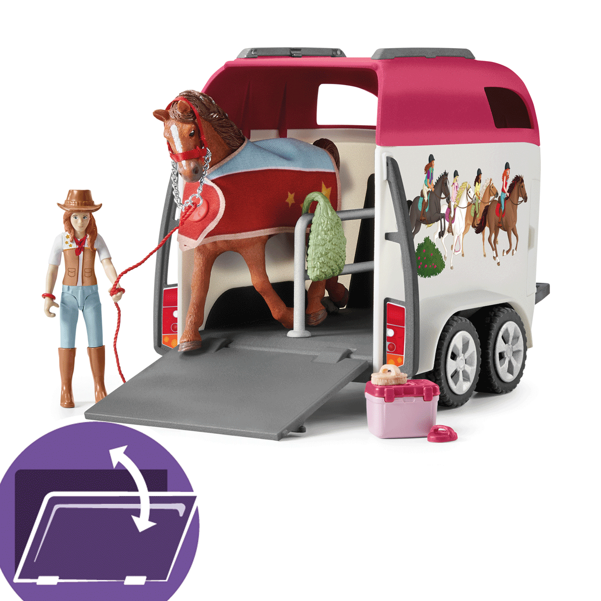 Schleich - Horse Adventures With Car And Trailer Animal Figurine Playset