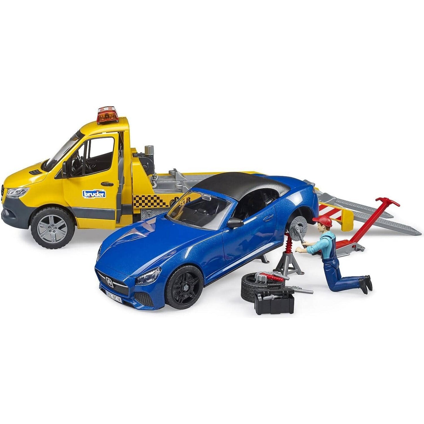 Bruder - Sprinter Car Transporter With Light & Sound Module - Roadster 1:16 Scale