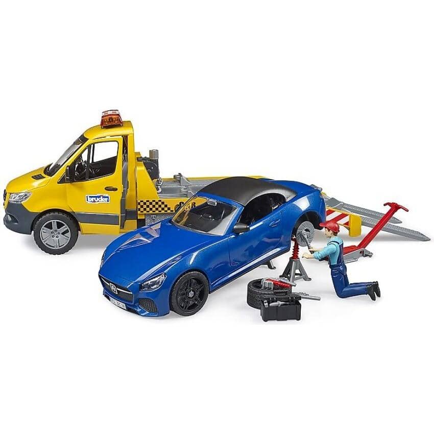 Bruder - Sprinter Car Transporter With Light & Sound Module - Roadster 1:16 Scale