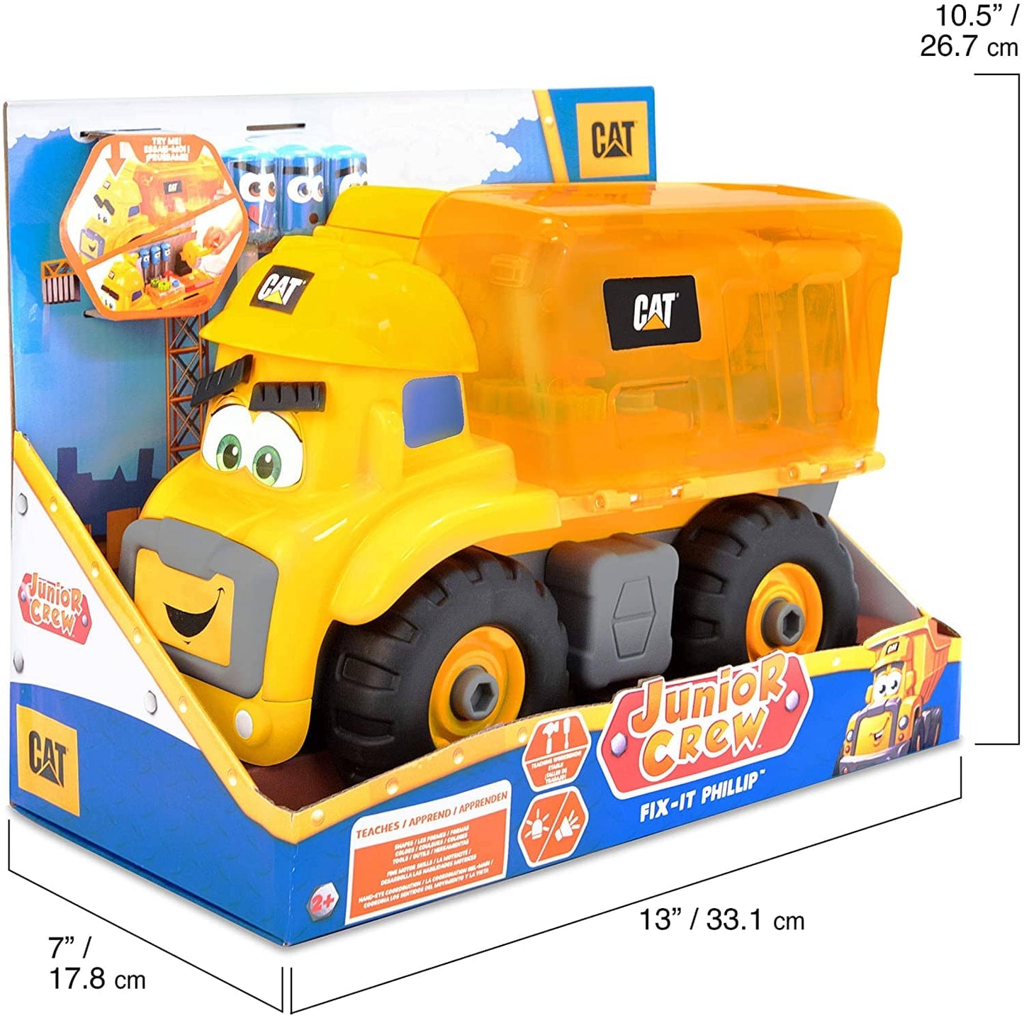 CAT® Construction Junior Crew Fix-it Phillip Preschool Construction Vehicle Set