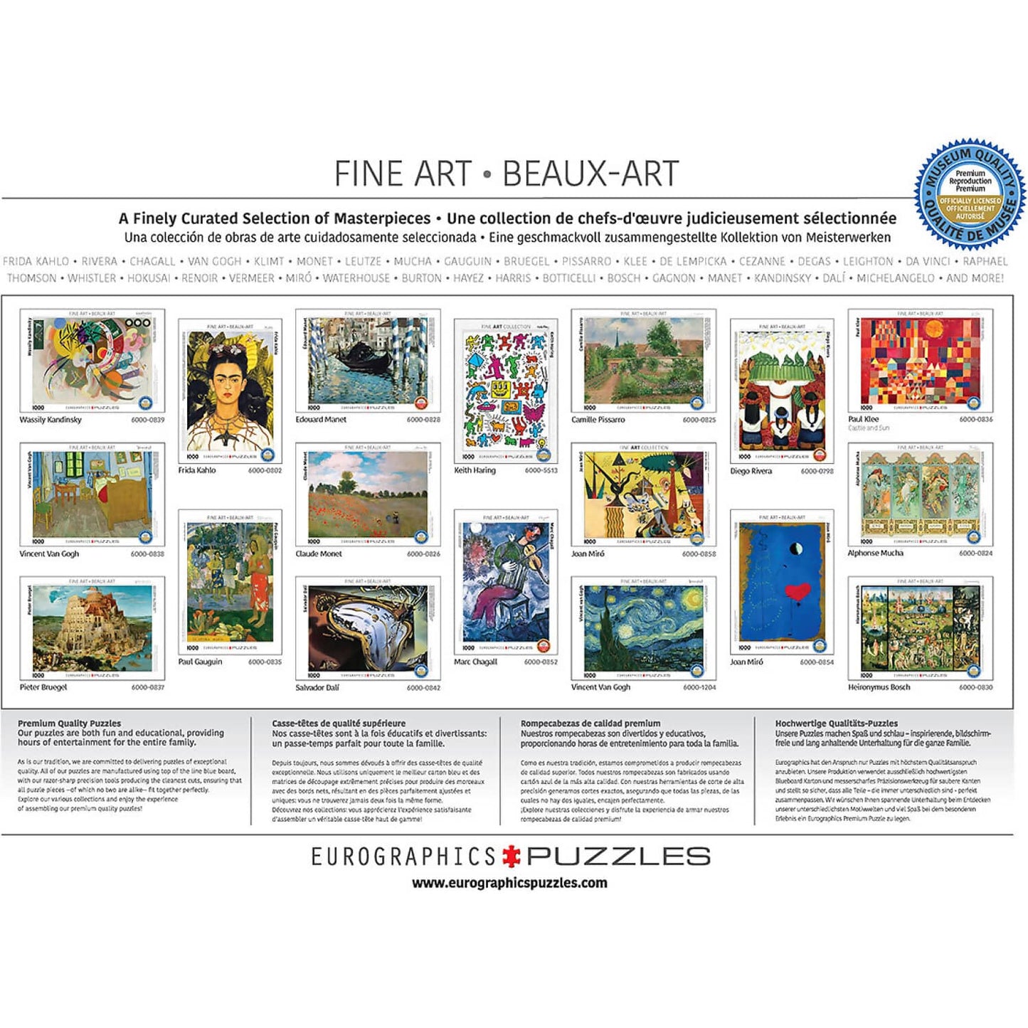 Eurographics - Water Lilies By Claude Monet - Jigsaw Puzzle 1000pc