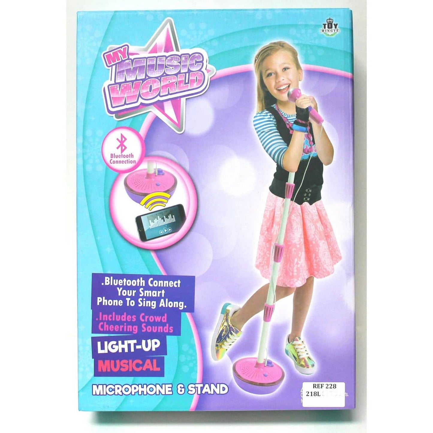 Girls Bluetooth Toy Karaoke Mic On Stand