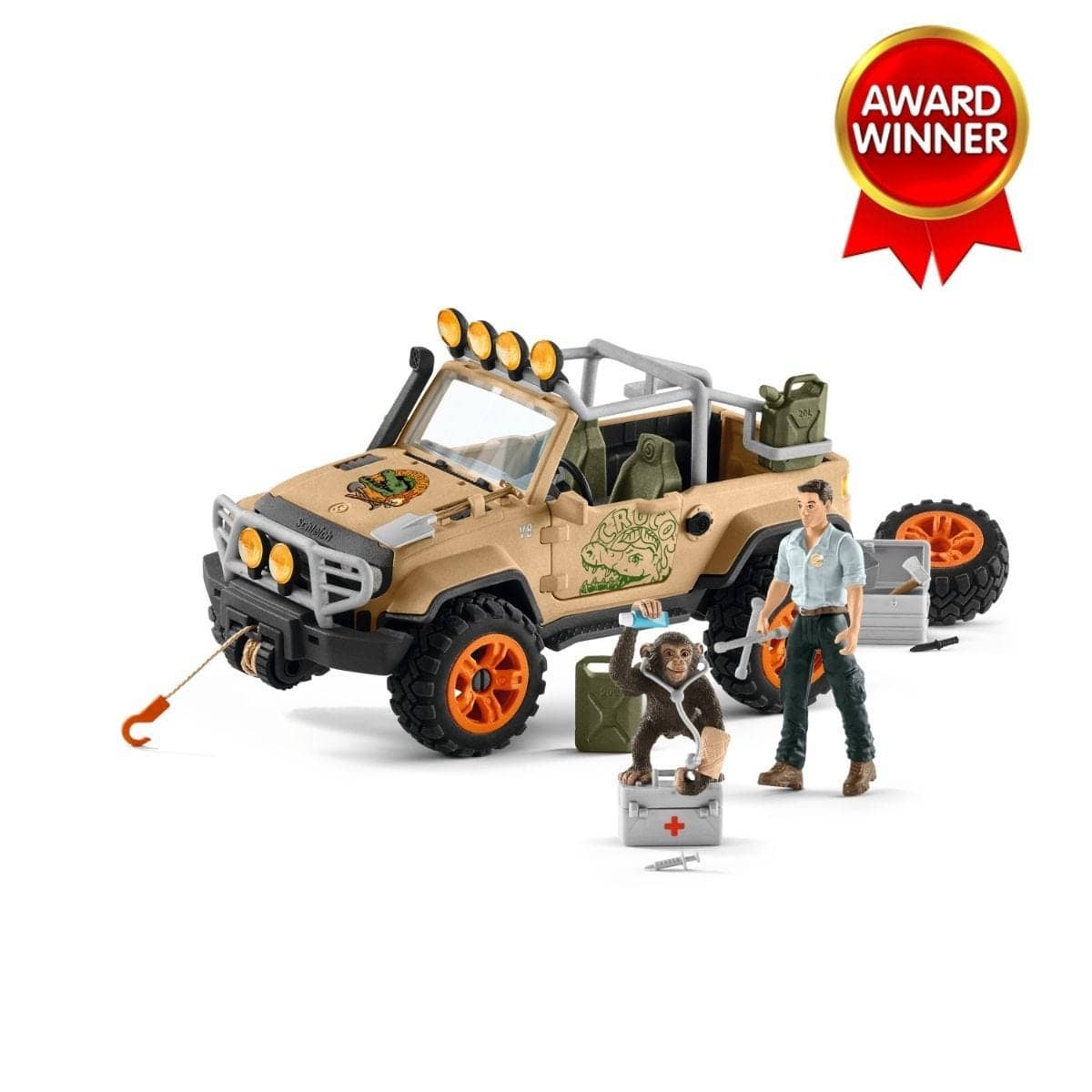 Schleich - 4x4 Vehicle With Winch Animal Playset