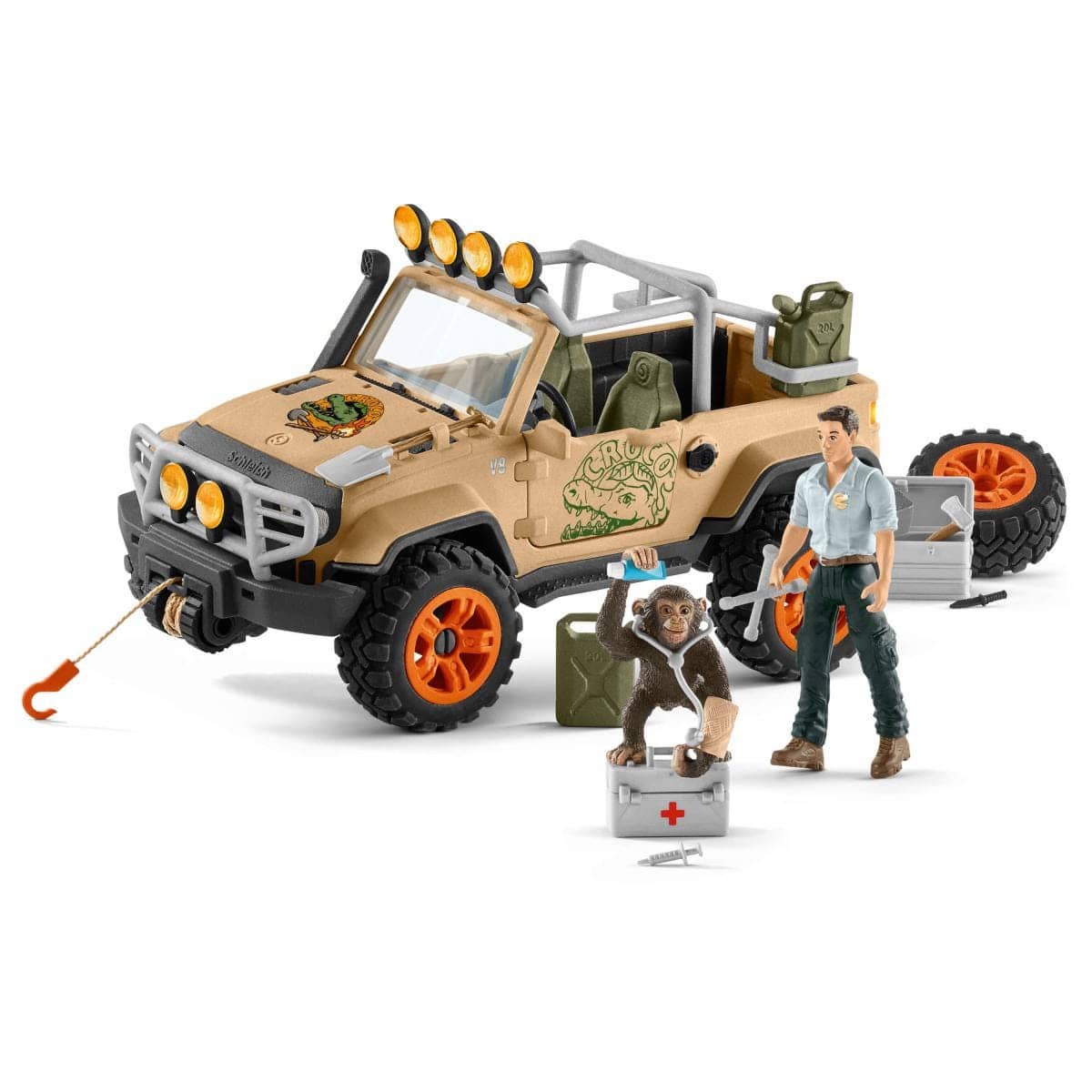 Schleich - 4x4 Vehicle With Winch Animal Playset