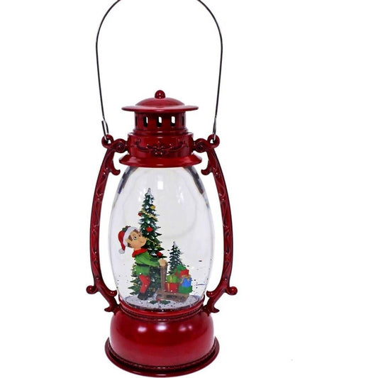 Cotton Candy - Xmas Red Oval Lantern Elf