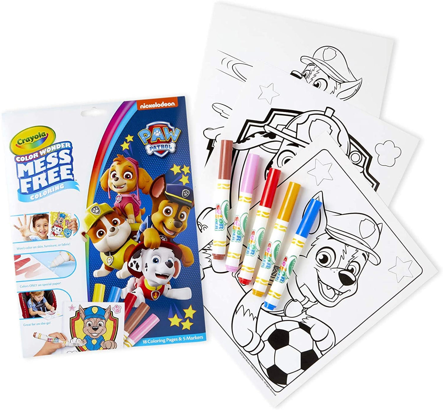 Paw Patrol - Colour Wonder Set - Mess Free Colouring Pages &amp; Markers - Crayola