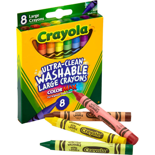 Crayola - Ultra-Clean Large Washable Crayons Color Max 8 Pack