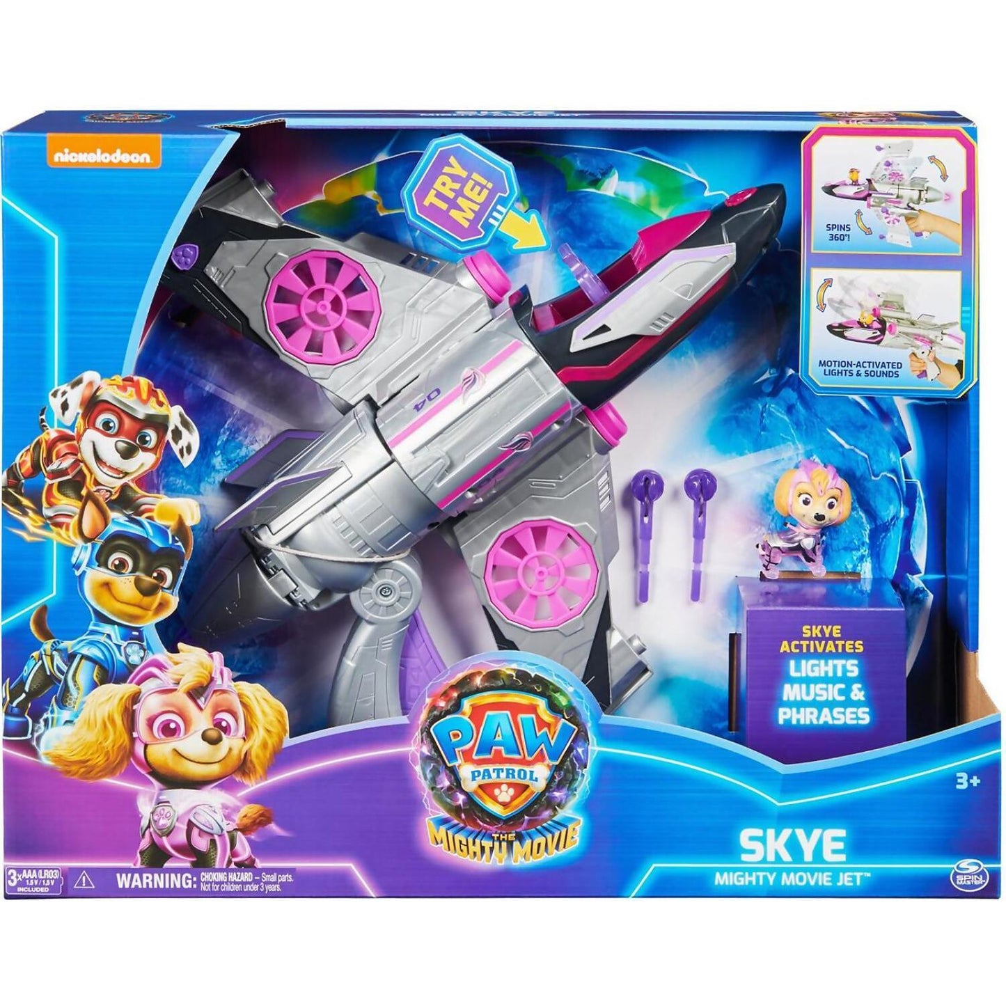 Paw Patrol - The Mighty Movie Transforming Rescue Jet With Skye - Spin Master