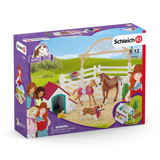 Schleich - Horse Club Hannahs Guest Horses With Ruby The Dog  Animal Playset