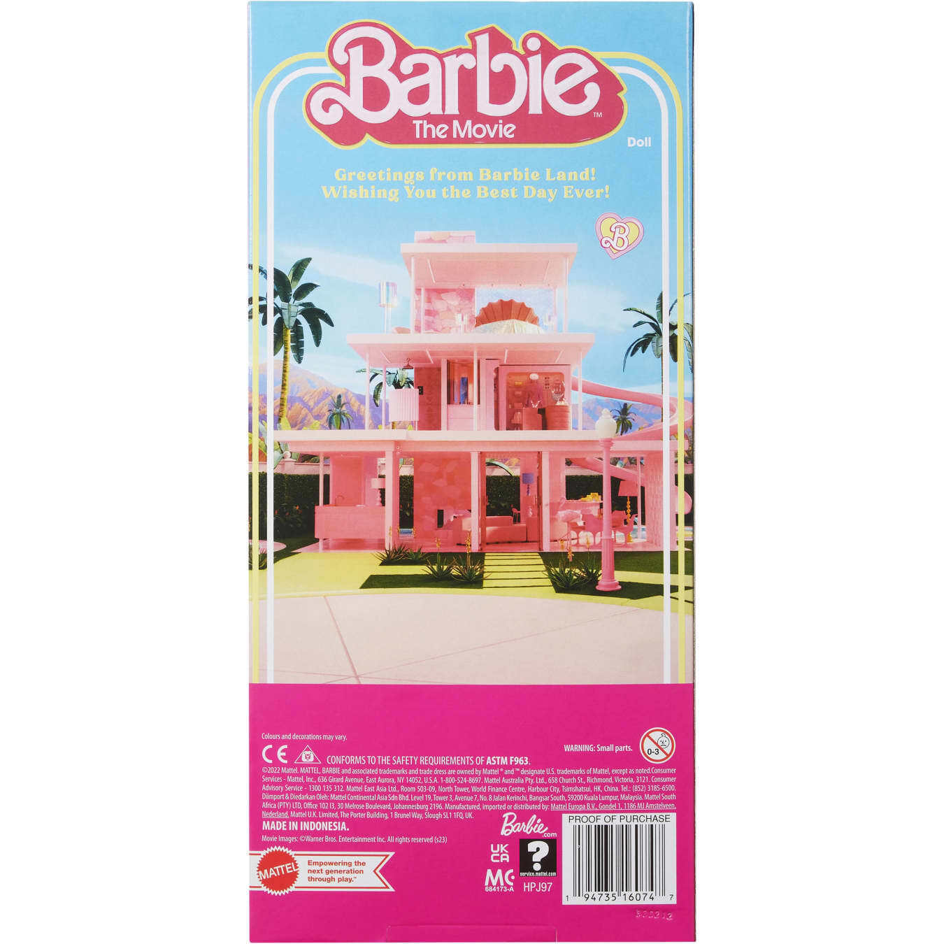 Barbie - Barbie The Movie Ken Doll Wearing Pastel Striped Beach Matching Set - Mattel