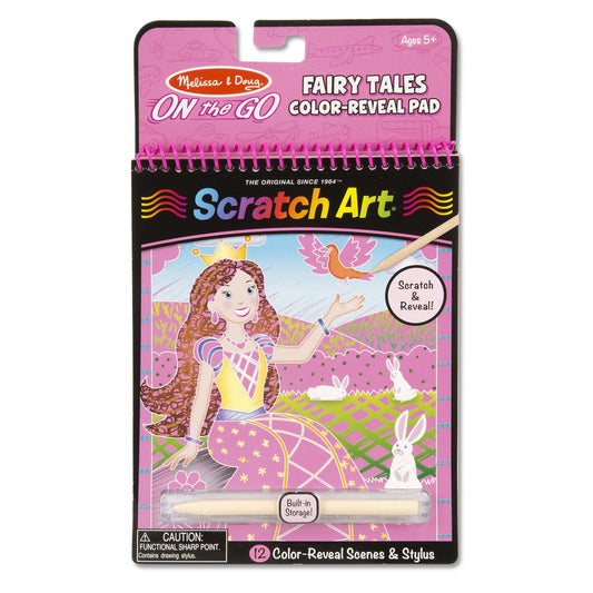 Melissa & Doug - On The Go Scratch Art Color Reveal Pad - Fairy Tales