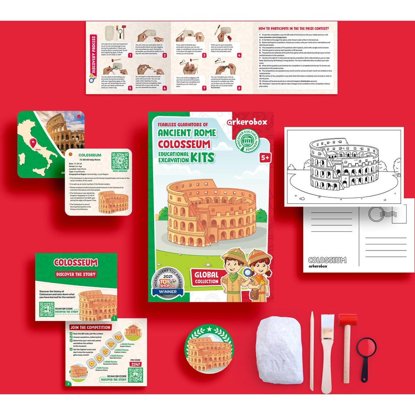 Arkerobox - Colosseum Archeological Excavation Kit