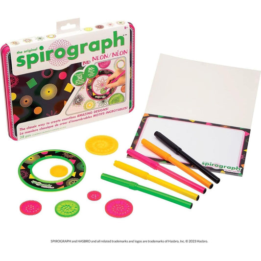 Spirograph - Neon Tin 38-pieces Kit