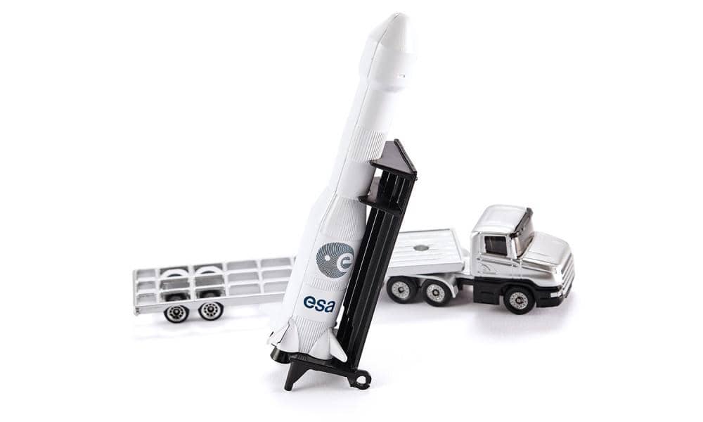Siku - Low Loader With Rocket Transport  Load-up
