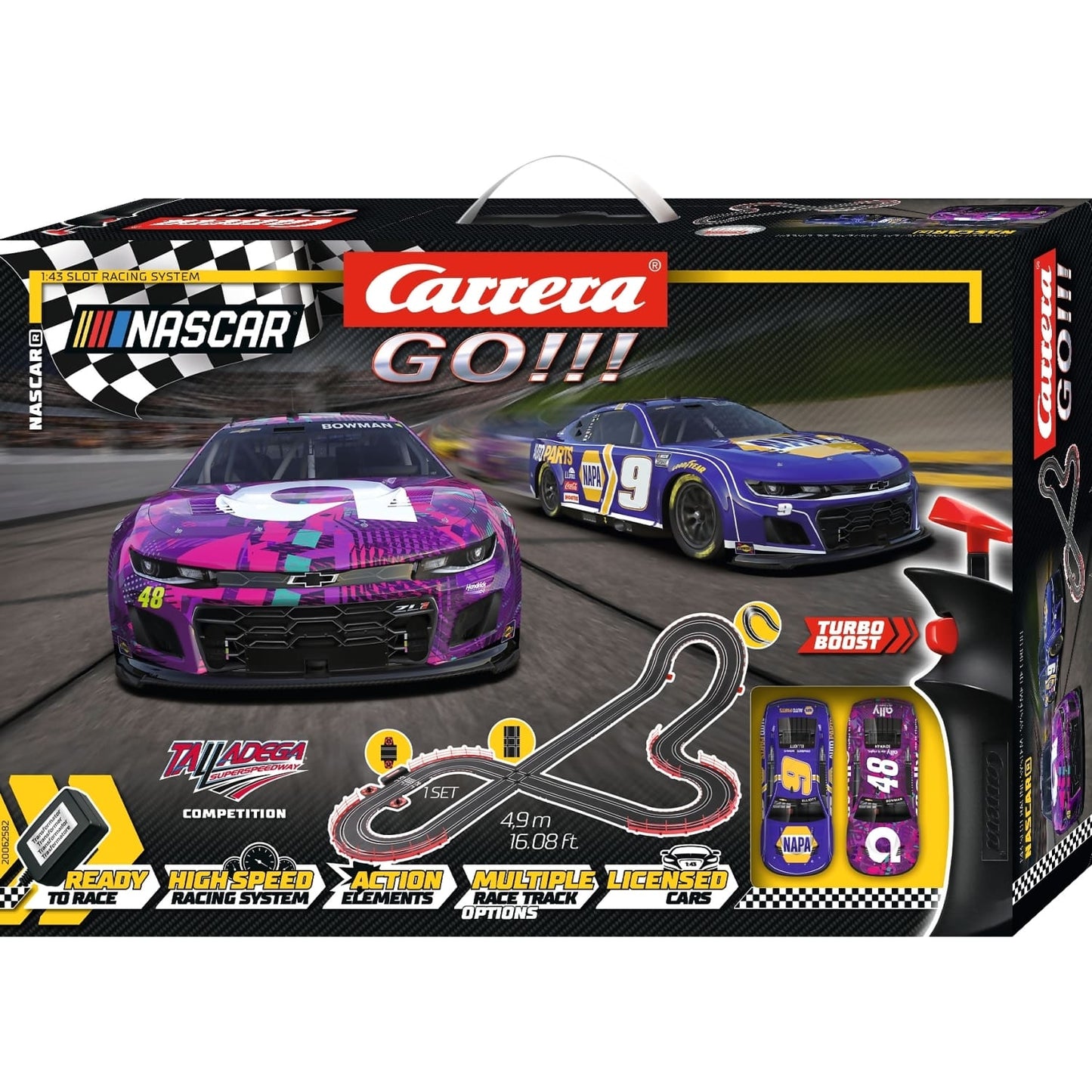 Carrera GO 1:43 - NASCAR Talladega Competition - Slot Car Set