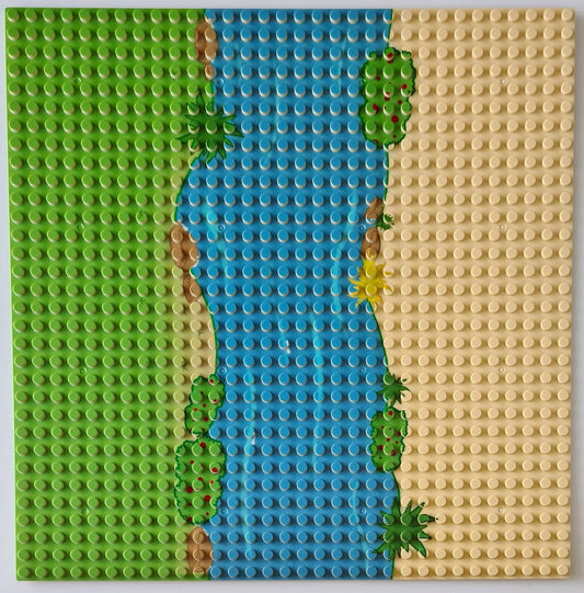 BASEPLATE 32x32 Studs River Straight Generic