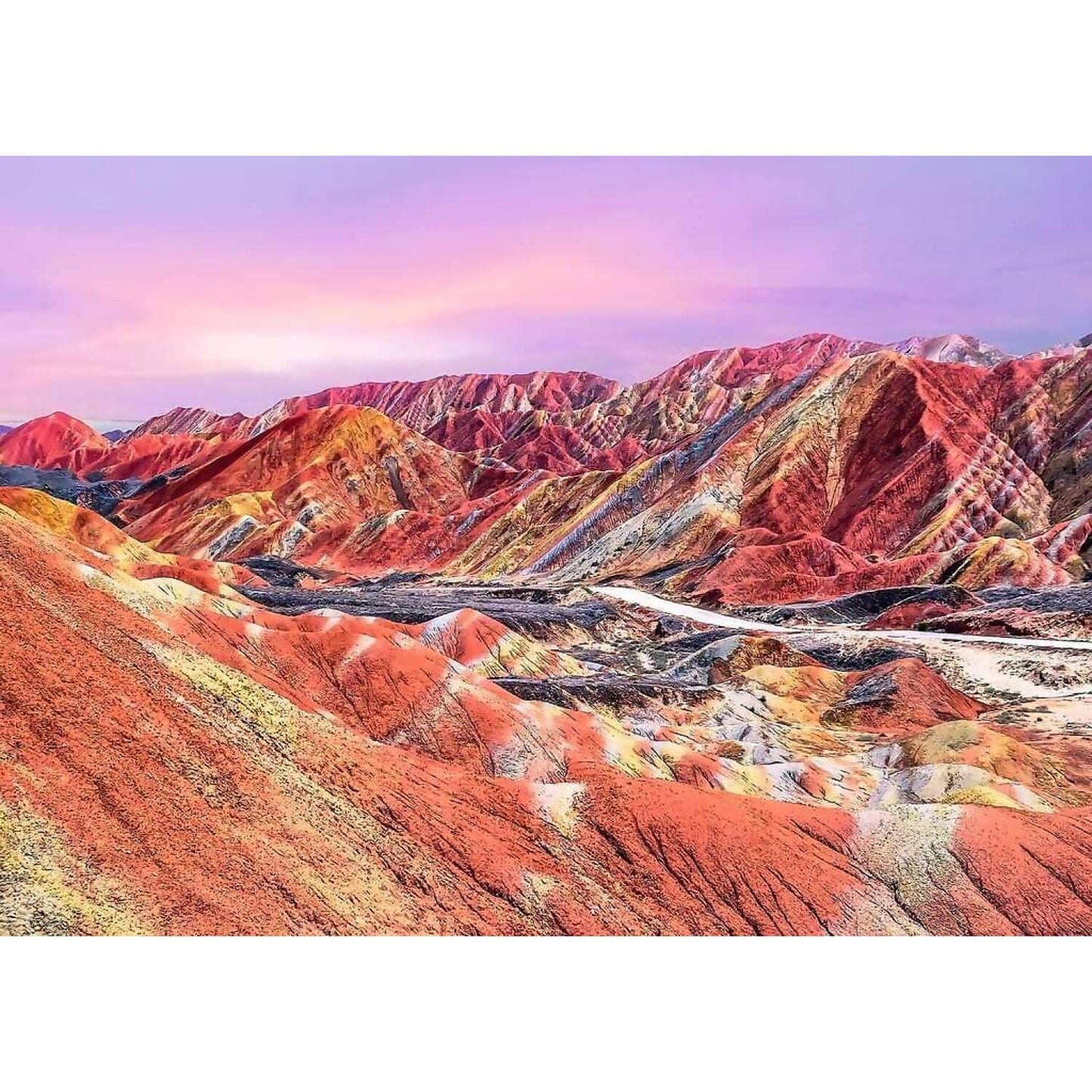 Ravensburger - Beautiful Mountains Rainbow Mountains China Jigsaw Puzzle 1000 Pieces