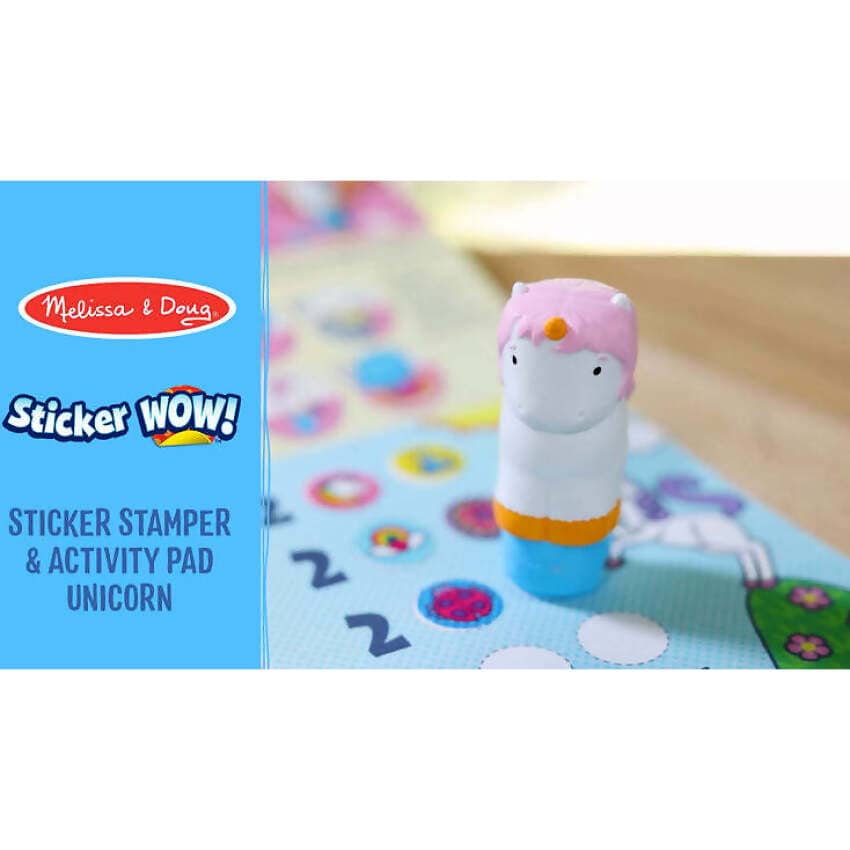 Melissa & Doug - Sticker Wow! Activity Pad & Sticker Stamper - Unicorn