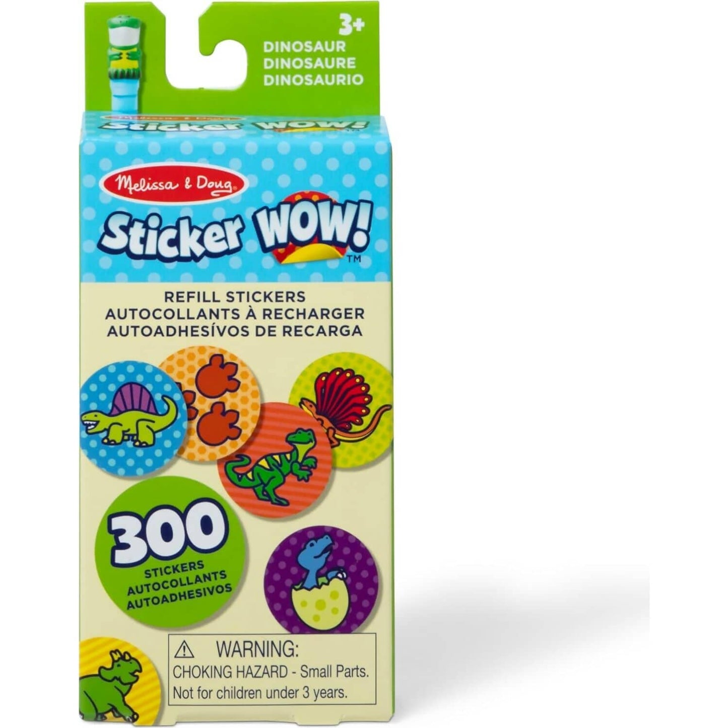 Melissa &amp; Doug - Sticker WOW! Mini Activity Pad &amp; Refill Stickers - Dinosaur (200+ Stickers Stamper Not Included)
