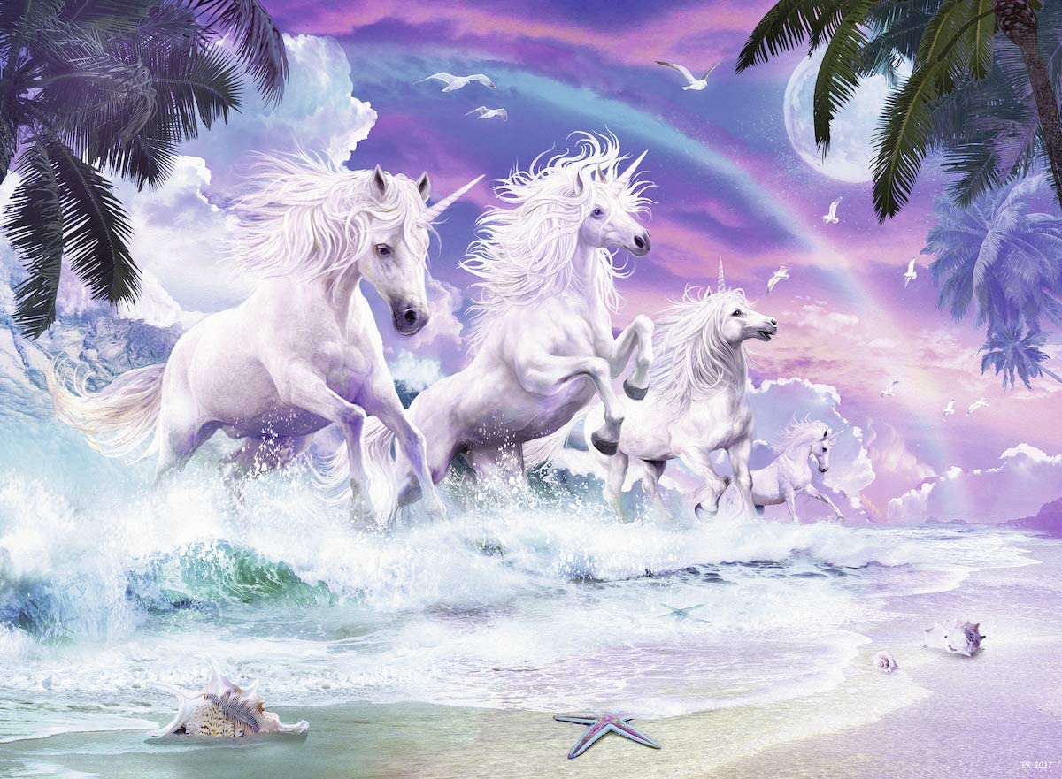 Ravensburger - Unicorns On The Beach 150 Xxl Pieces Jigsaw Puzzle