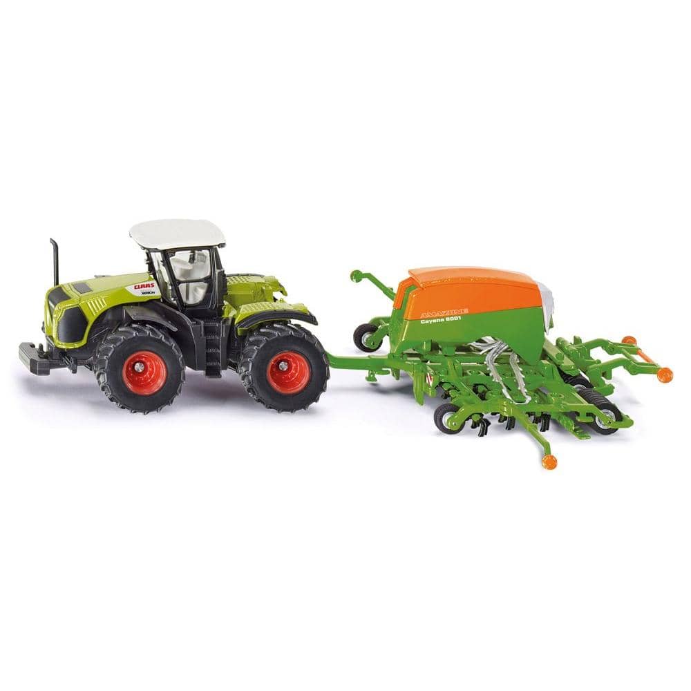 Siku - Claas Xerion Tractor And High-performance Amazone Cayenna 6001 Seeder