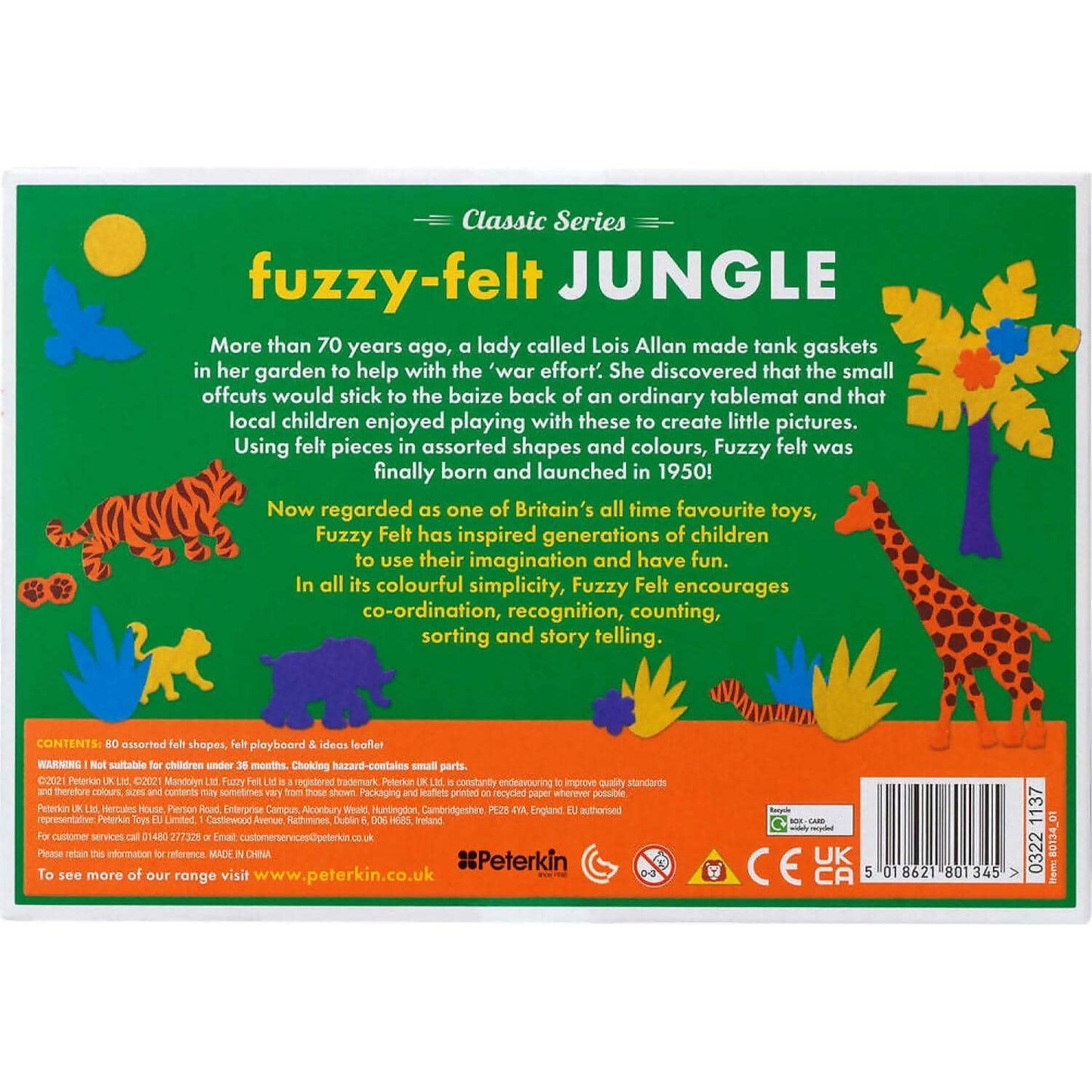 Peterkin - Fuzzy Felt - Classic Series - Jungle