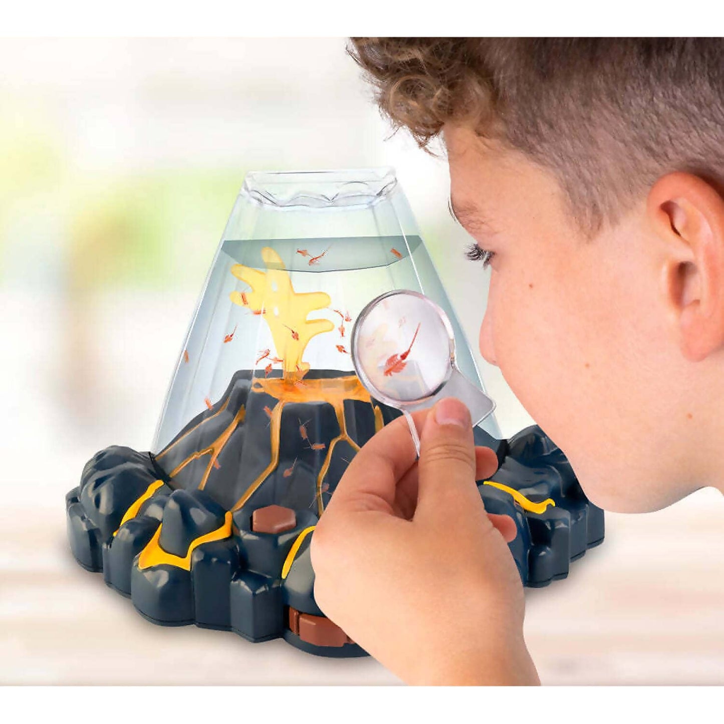 Aqua Dragons - Red Aqua Dragons - Volcano Tank With Flickering Lava Led Light Up Base