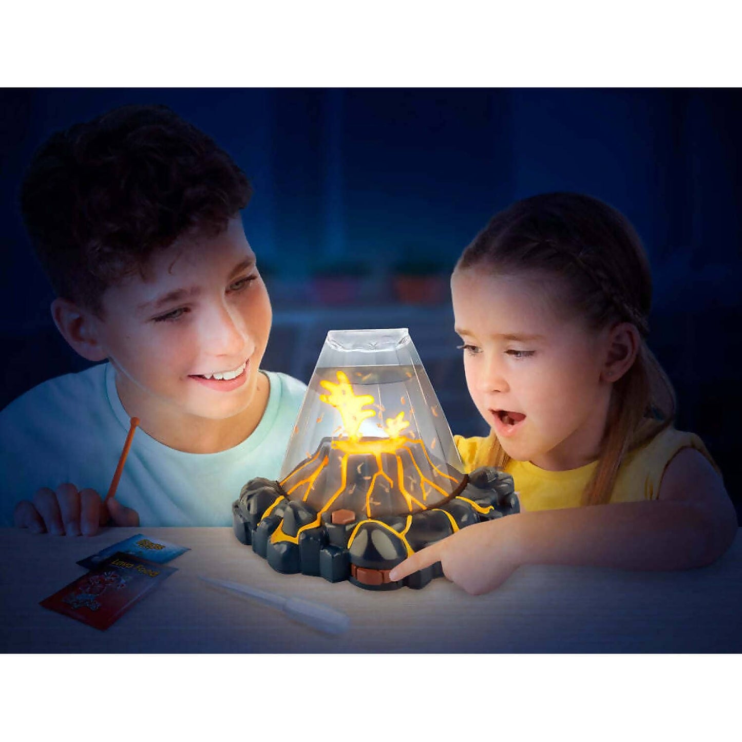 Aqua Dragons - Red Aqua Dragons - Volcano Tank With Flickering Lava Led Light Up Base