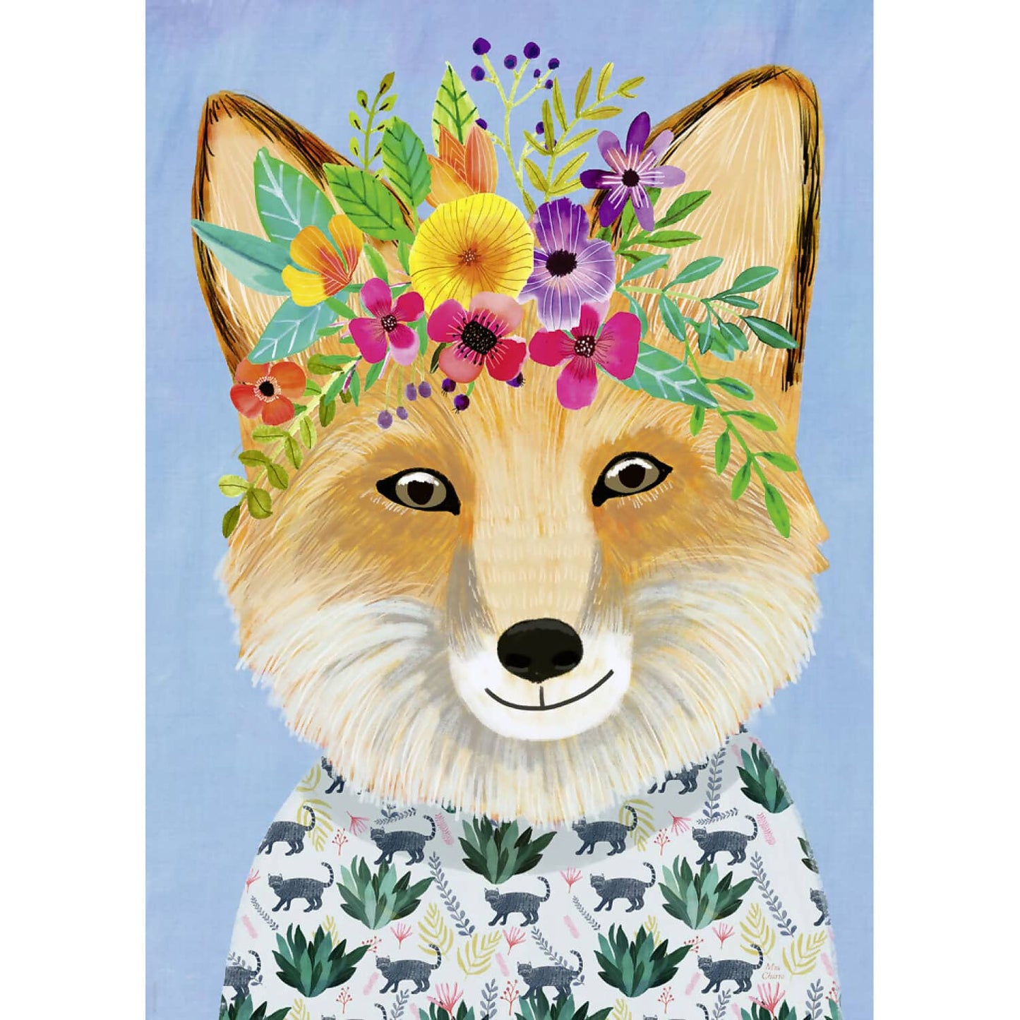 Heye - Floral Friends Friendly Fox Jigsaw Puzzle 1000 Pieces