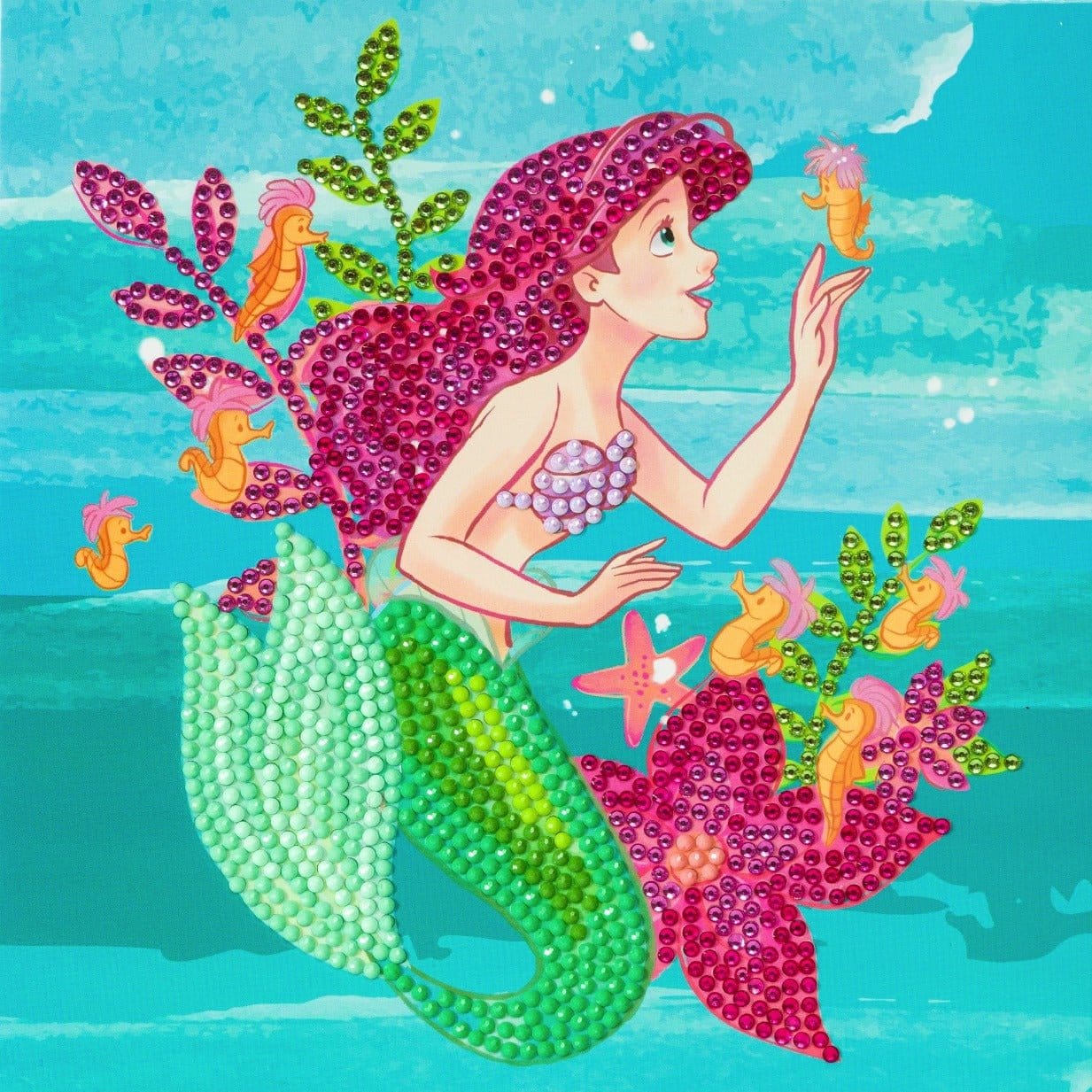 Craft Buddy - Crystal Art Disney Ariel Card Kit