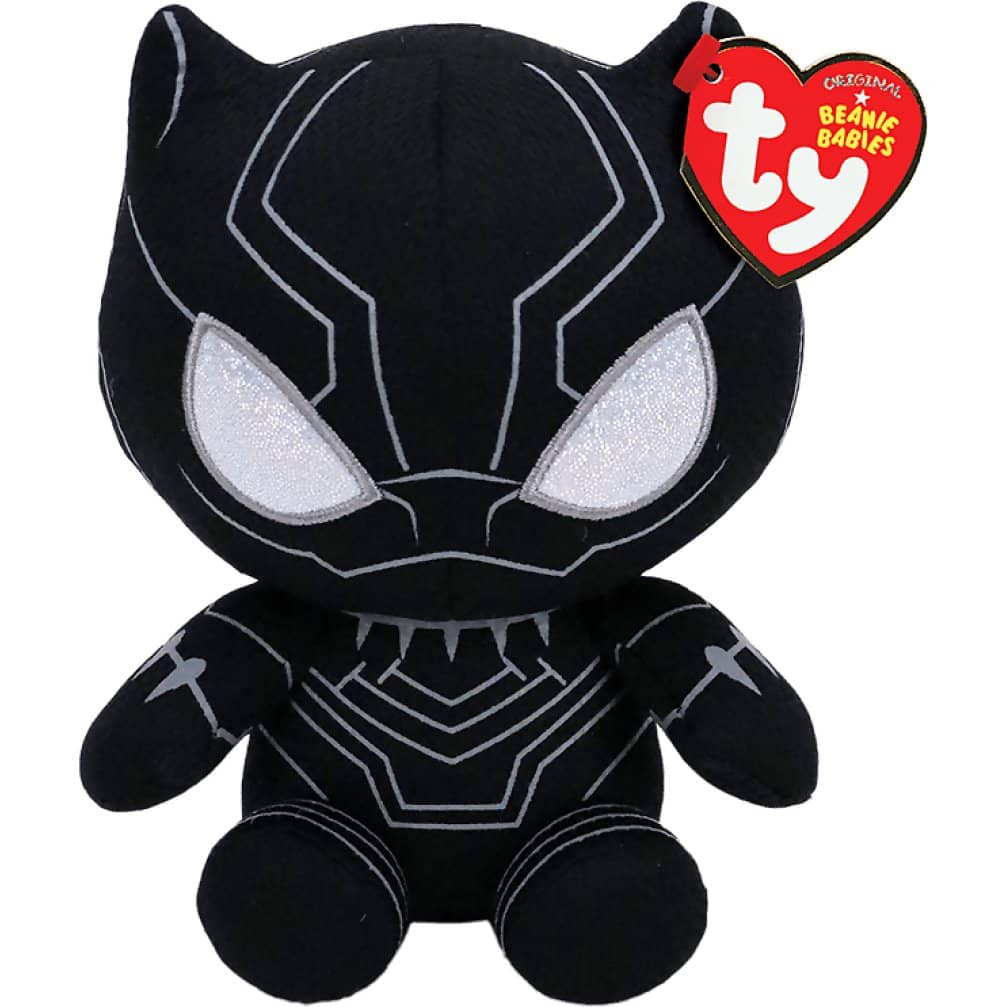 Ty - Beanie Babies - Black Panther - Marvel - Reg/Small 20cm