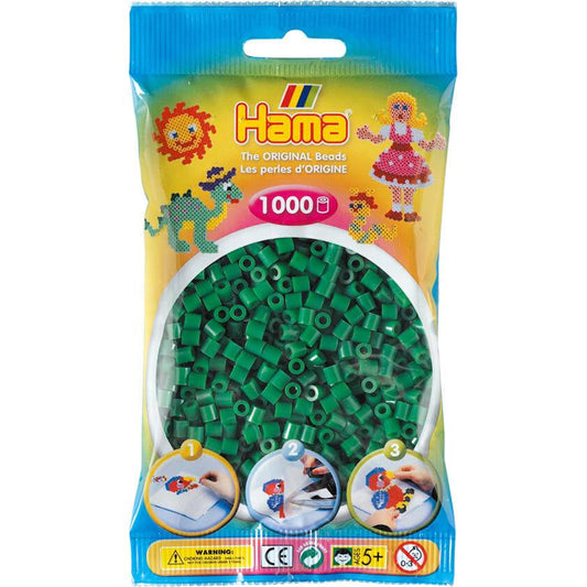 Hama - Beads 1000 Pieces Bag Green - Gdhama