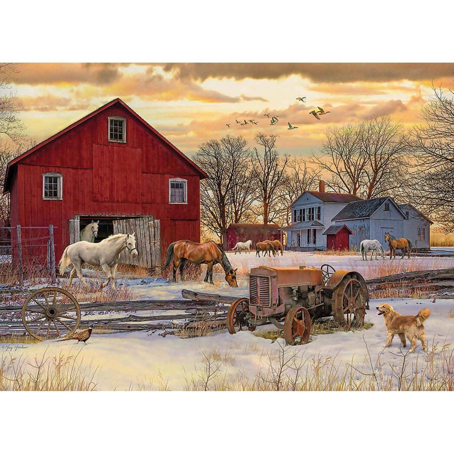 Cobble Hill - Winter On The Farm - Jigsaw Puzzle 1000 Pieces