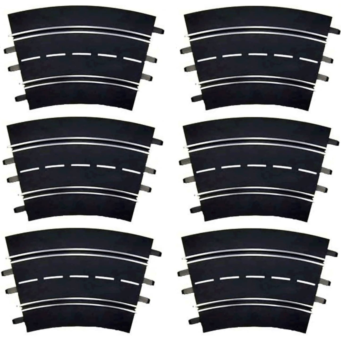 Carrera Digital 1:32 Accessories - Curve Track 2/30° 6 x track sections corner set 30 degrees each - Slot Car Track Accessories also Suits 1:24 & Evolution