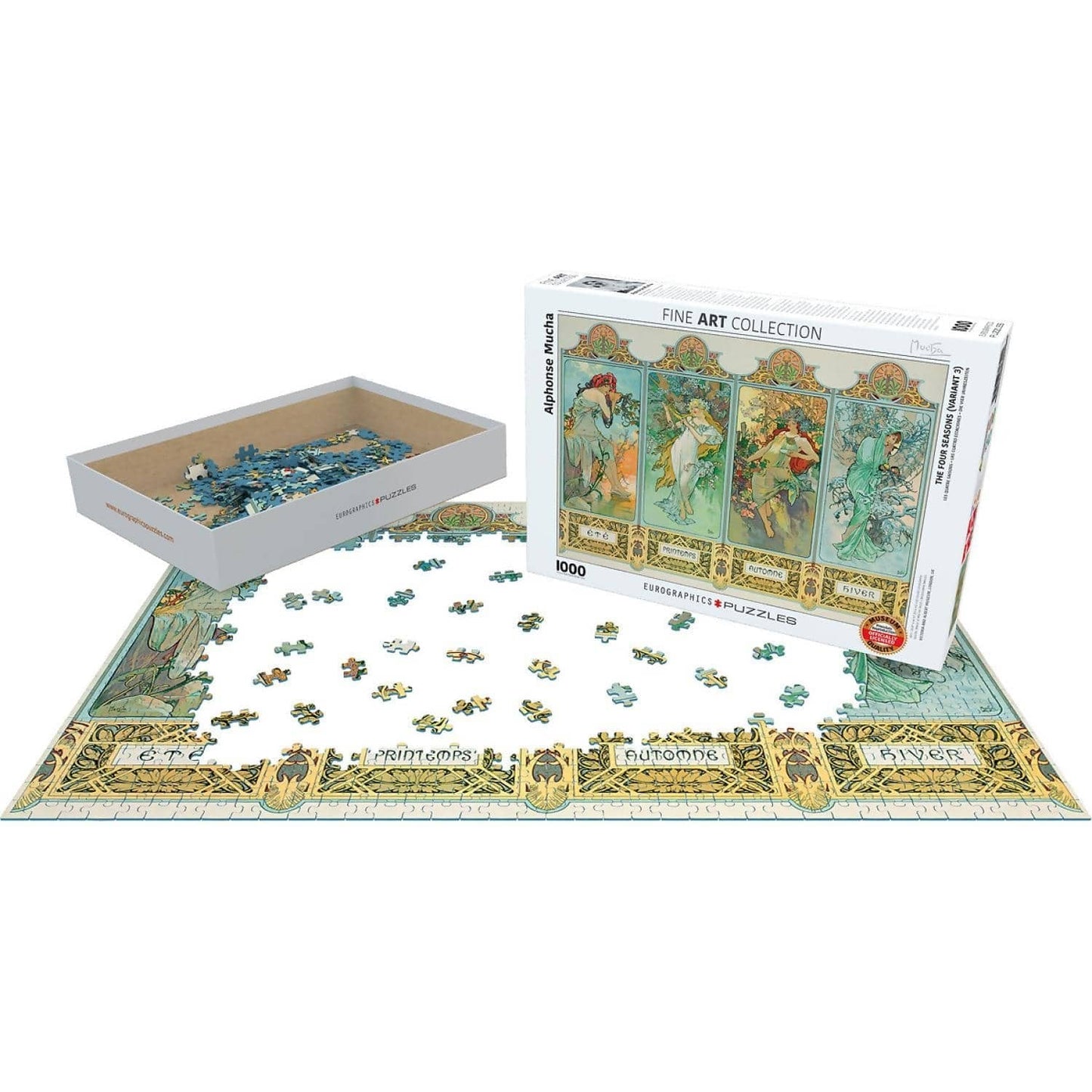 Eurographics - The Four Seasons (Variant 3) by Alphonse Mucha - Jigsaw Puzzle 1000 Pieces