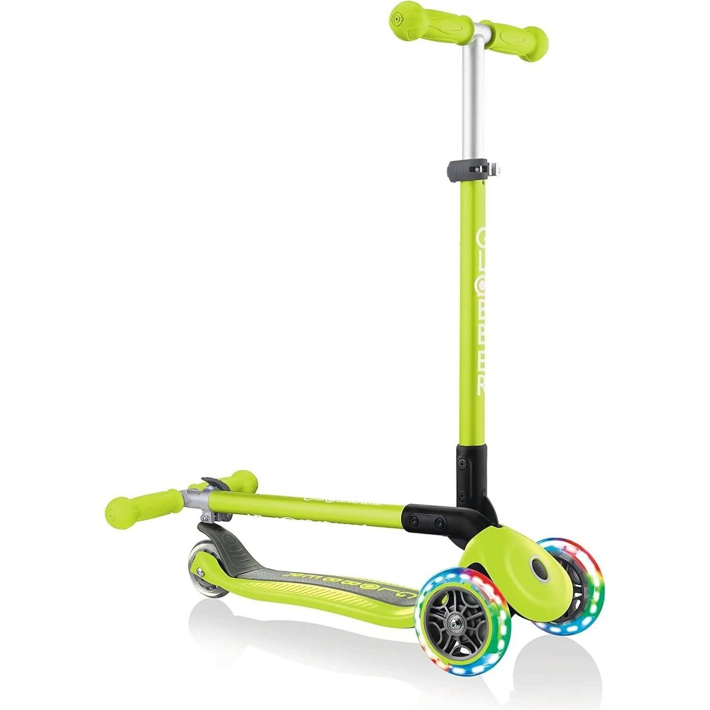 Globber - Primo Foldable Scooter Lights Lime Green