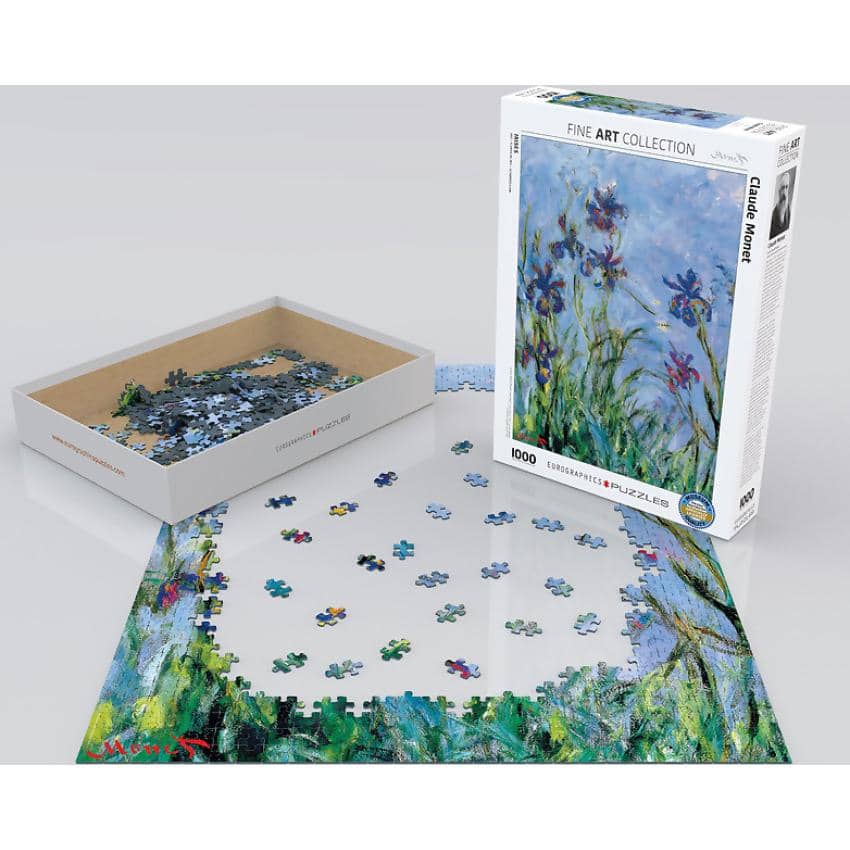 Eurographics - Irises By Claude Monet - Jigsaw Puzzle 1000 Pieces