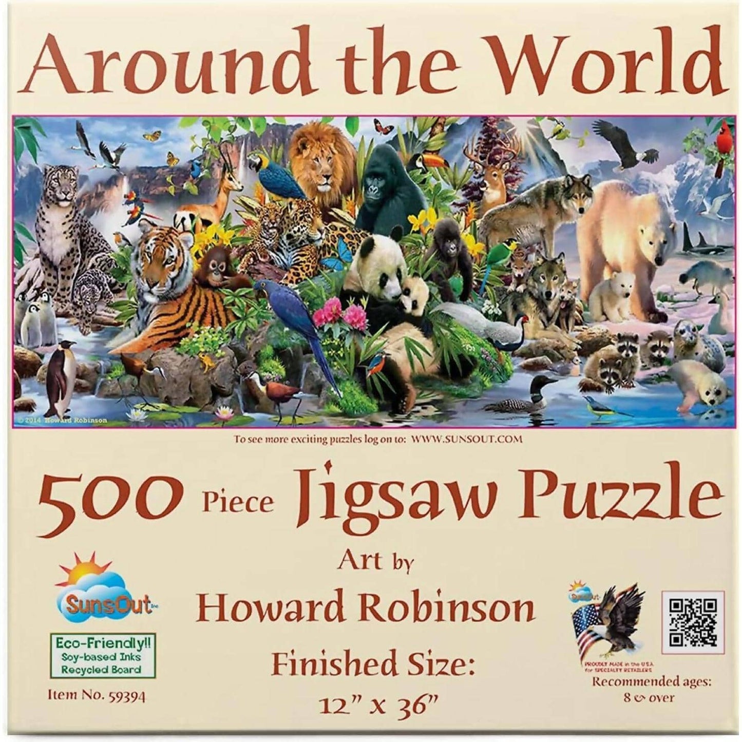 Sunsout - Around The World By Howard Robinson - Jigsaw Puzzle 500 Pieces