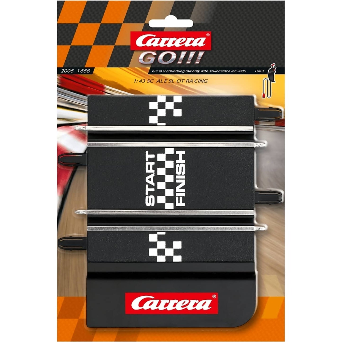 Carrera GO 1:43 - GO!!! Connecting section (from 2017) Model No.20061666 - Slot Car Track Accessories