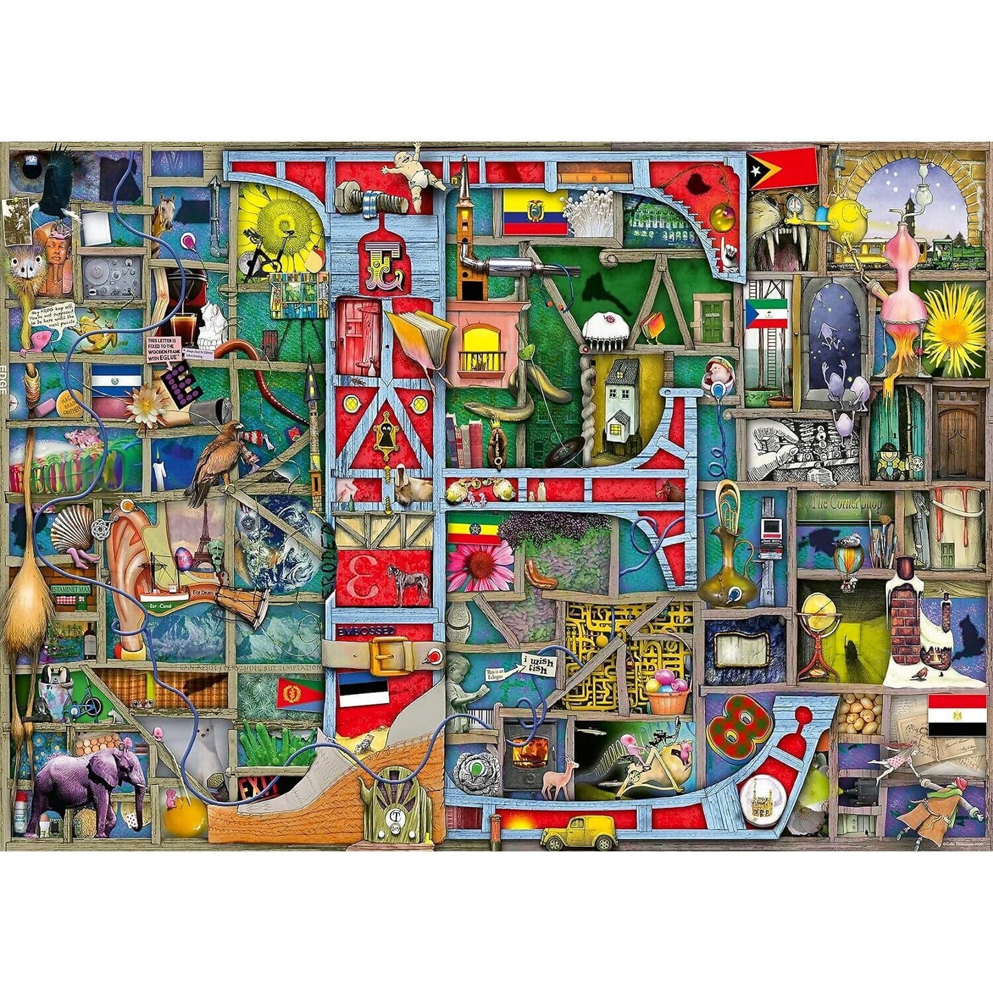 Ravensburger - Awesome Alphabet - E Is For - Jigsaw Puzzle 1000 Pieces