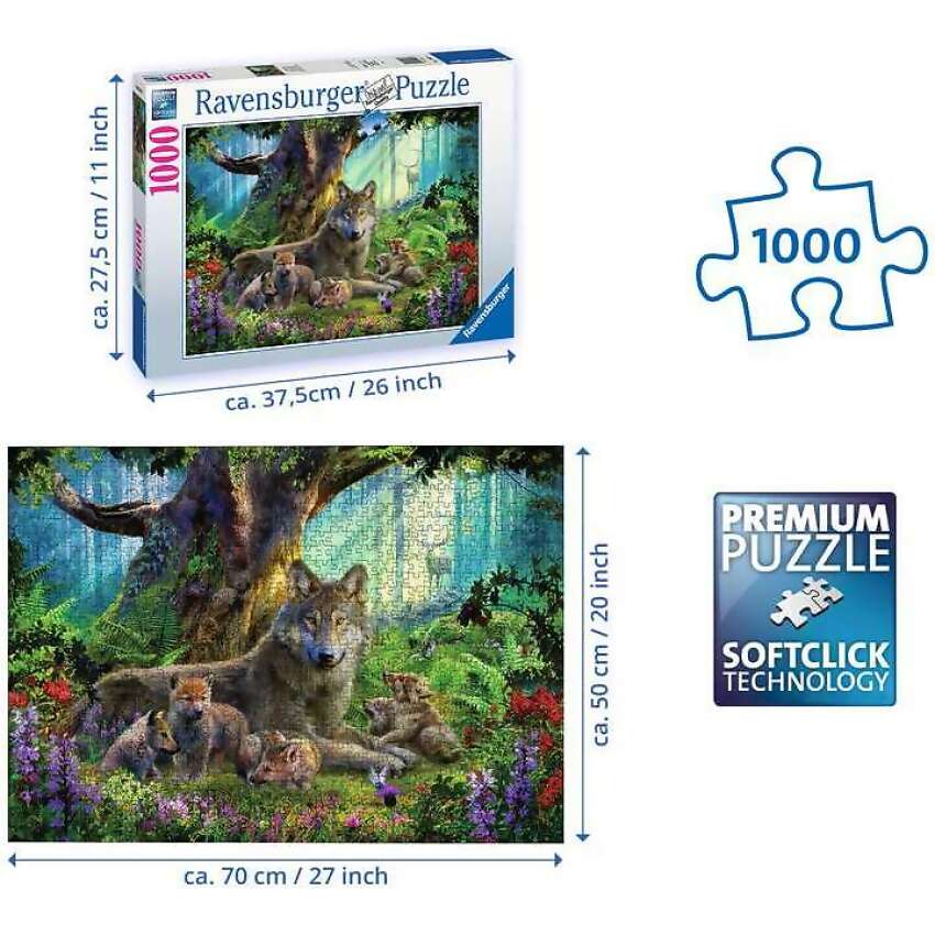 Ravensburger - Wolves In Forest Jigsaw Puzzle 1000 Pieces