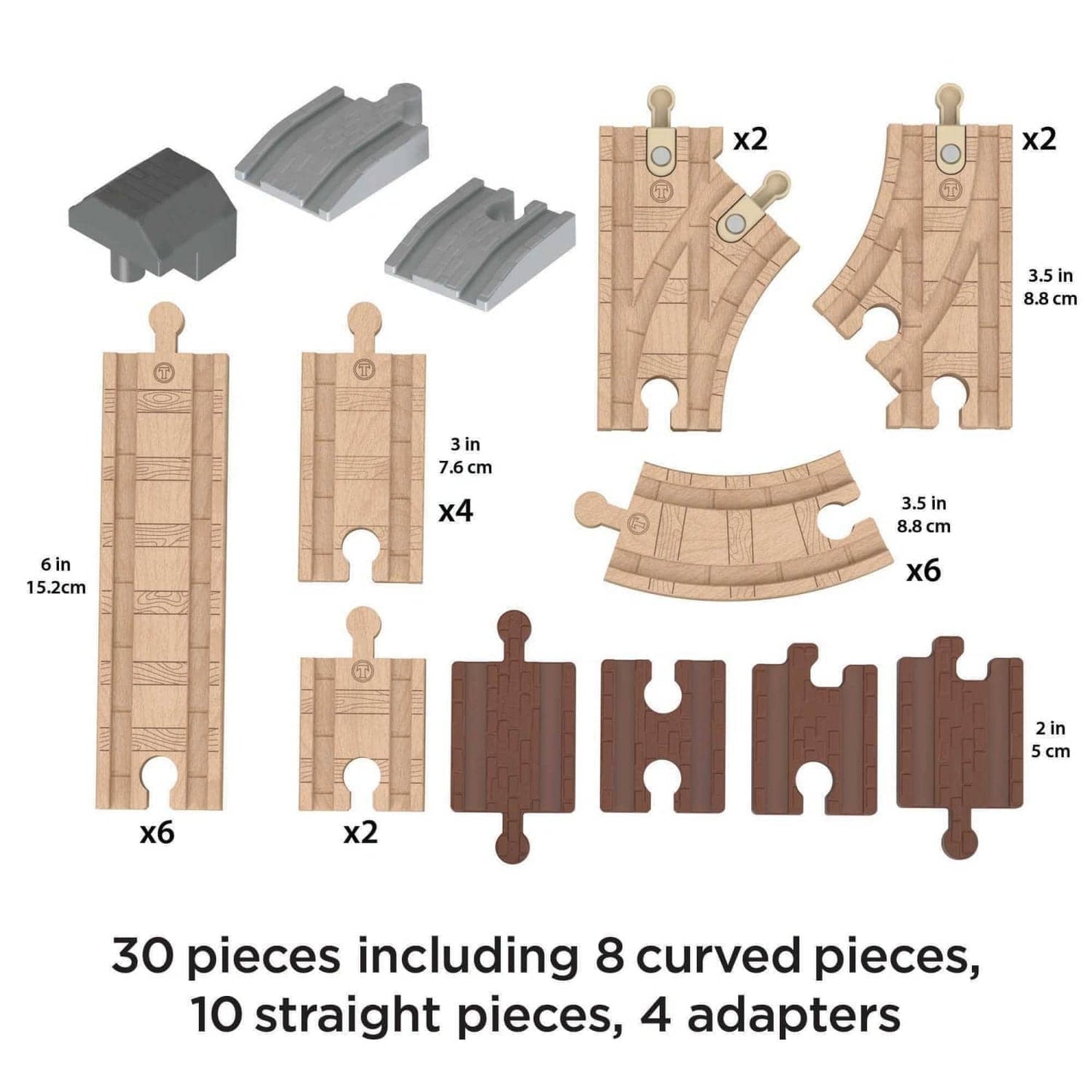 Thomas & Friends -  Wooden Railway Expansion Clackety Track Pack Train Track Pack