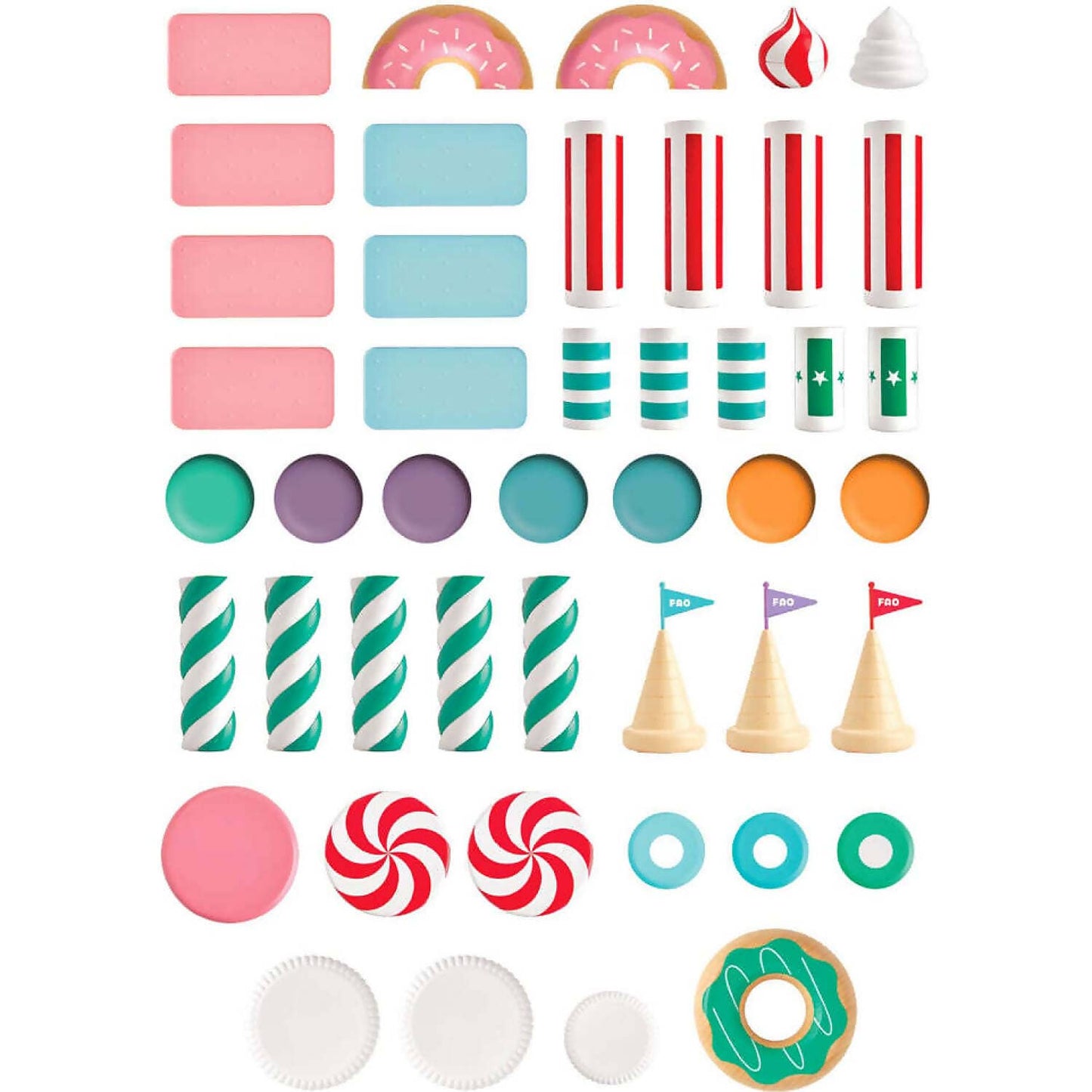 F.A.O Schwarz - Wood Castle Blocks Treats 45pc