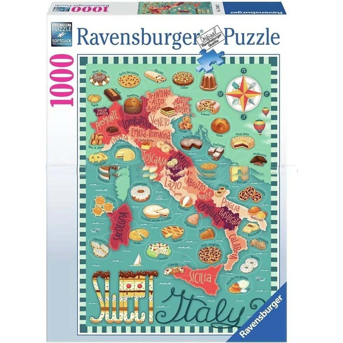 Ravensburger - Dessert Tour Of Italy: Sweet Italy Jigsaw Puzzle 1000 Pieces