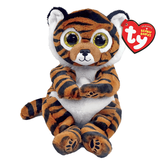 Ty - Beanie Bellies - Clawdia Black Striped Brown Tiger Small 20cm