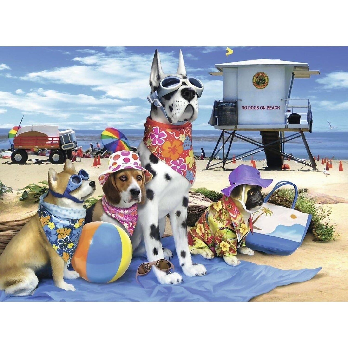 Ravensburger - No Dogs On The Beach Jigsaw Puzzle Xxl 100 Pieces